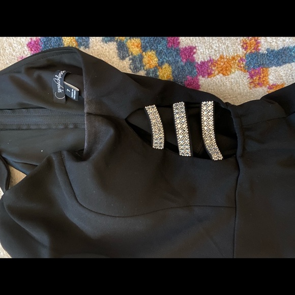 Black Formal Dress with cute silver design ! - Picture 3 of 7